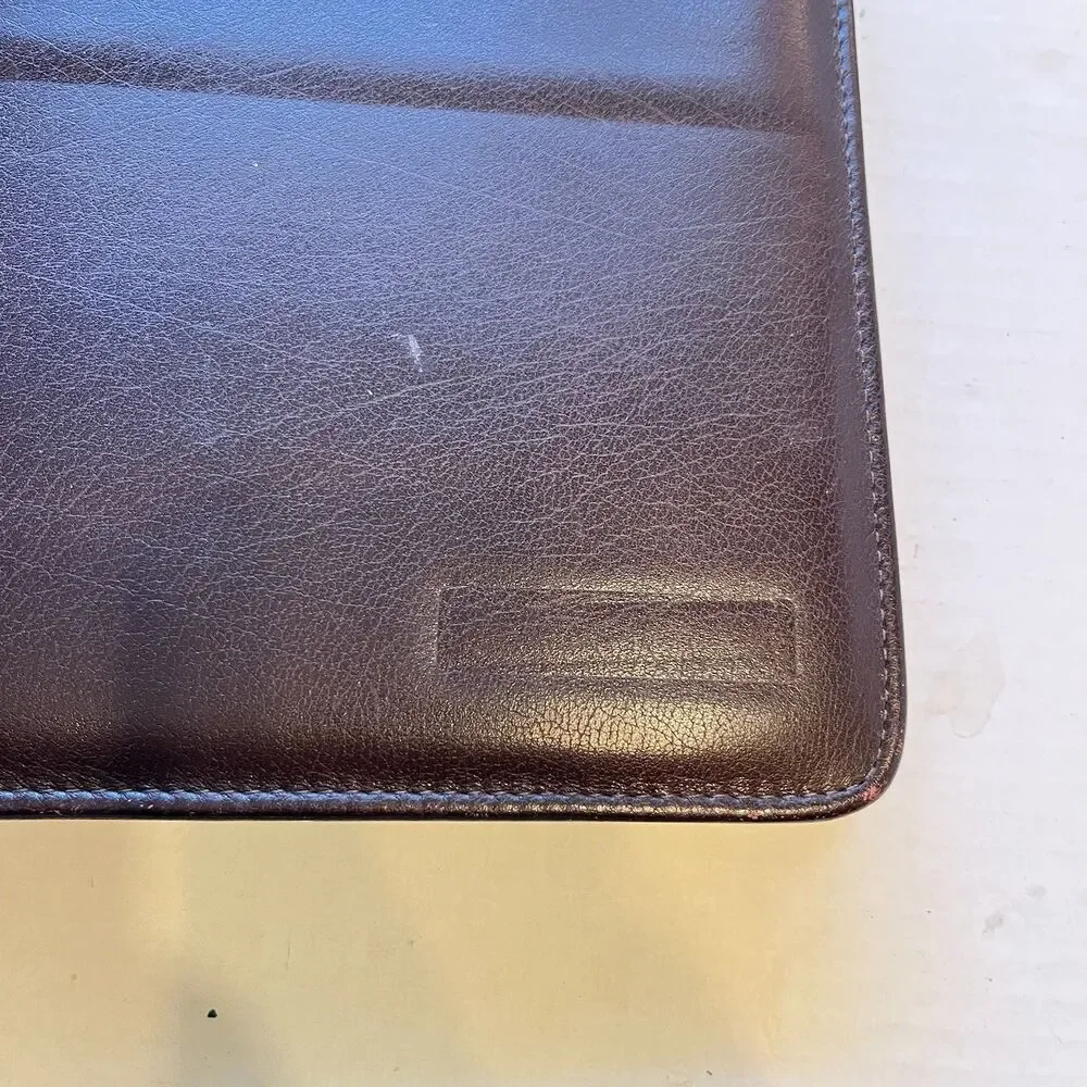 Leather Franklin Inserts Covey Planner Zippered 7-Ring Organizer Burgundy